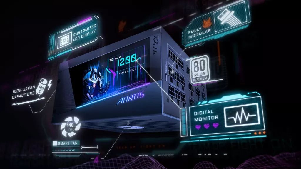 Gigabyte Meluncurkan PSU 1200W Dengan Monitor Warna Terintegrasi